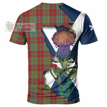 Leask Tartan Family Crest T-Shirt Scottish Thistle Celtic Inspired