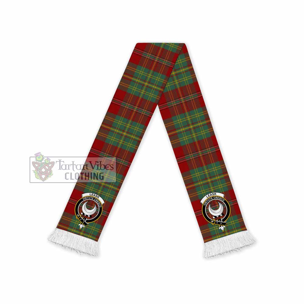 Tartan Vibes Clothing Leask Tartan Ruffneck Scarf with Family Crest