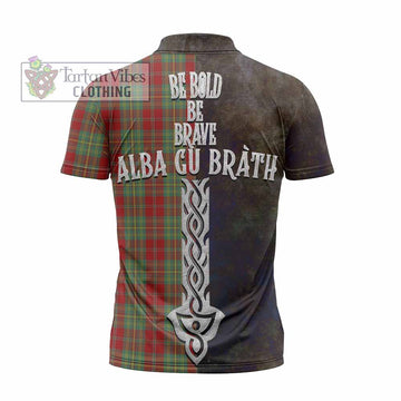 Leask Tartan Family Crest Zipper Polo Shirt Alba Gu Brath Be Brave Lion Ancient Style