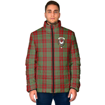 Leask Tartan Padded Jacket with Family Crest