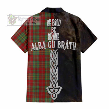 Leask Tartan Family Crest Hawaiian Shirt Alba Gu Brath Be Brave Lion Ancient Style