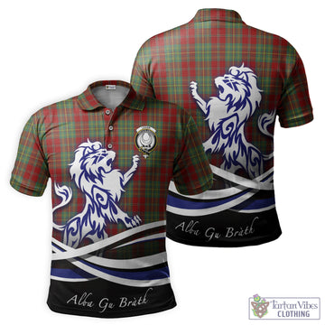 Leask Tartan Polo Shirt with Alba Gu Brath Regal Lion Emblem