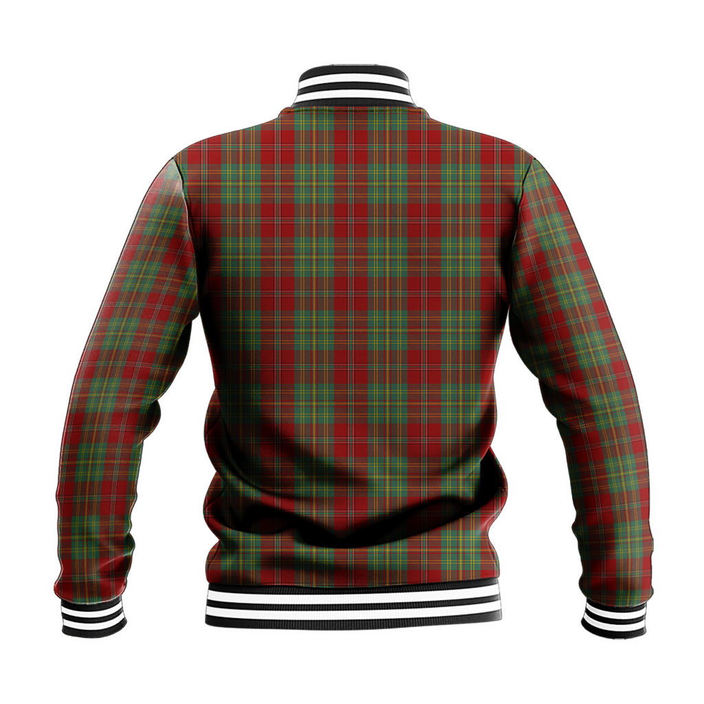 Leask Tartan Baseball Jacket with Family Crest - Tartan Vibes Clothing