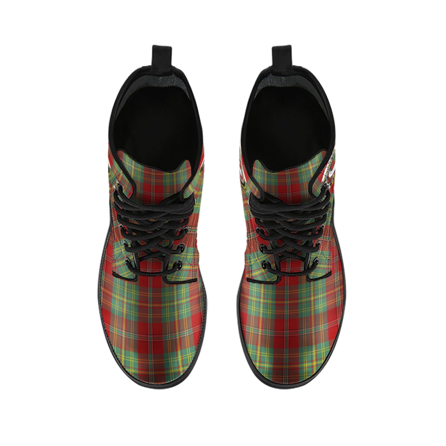 leask-tartan-leather-boots-with-family-crest