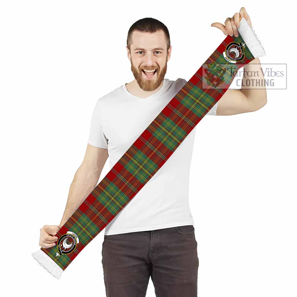 Tartan Vibes Clothing Leask Tartan Ruffneck Scarf with Family Crest