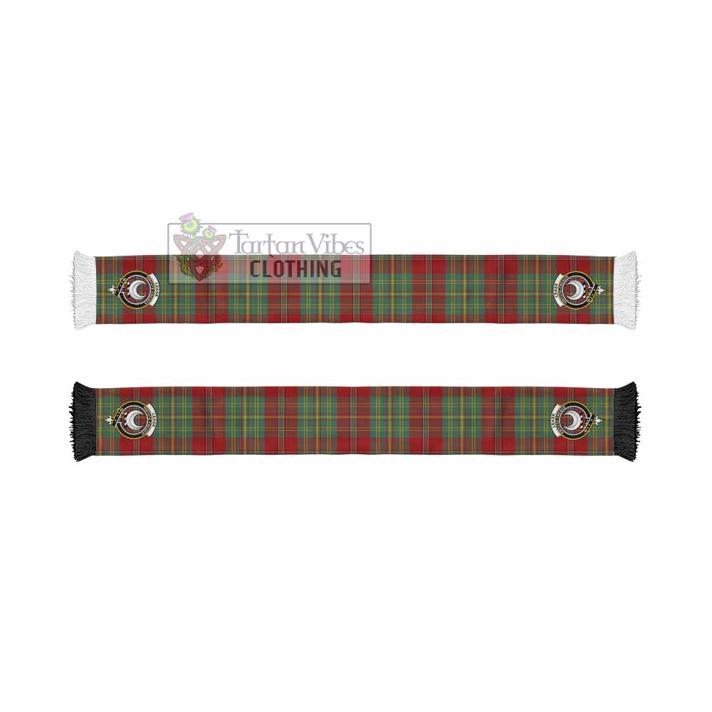 Tartan Vibes Clothing Leask Tartan Ruffneck Scarf with Family Crest