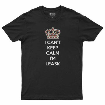 Leask Can't Keep Calm Men's T-Shirt Black - Tartan Vibes Clothing