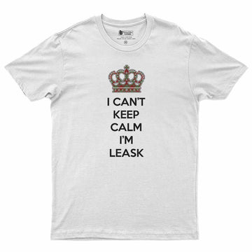 Leask Can't Keep Calm Men's T-Shirt White - Tartan Vibes Clothing
