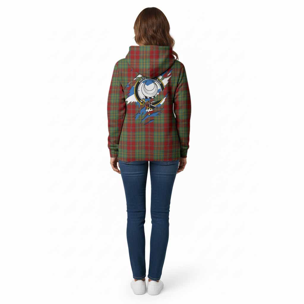 Leask Clan Crest In Me Tartan Cotton Hoodie Scotland Flag Style