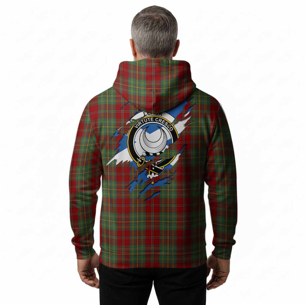 Leask Clan Crest In Me Tartan Hoodie Scotland Flag Style