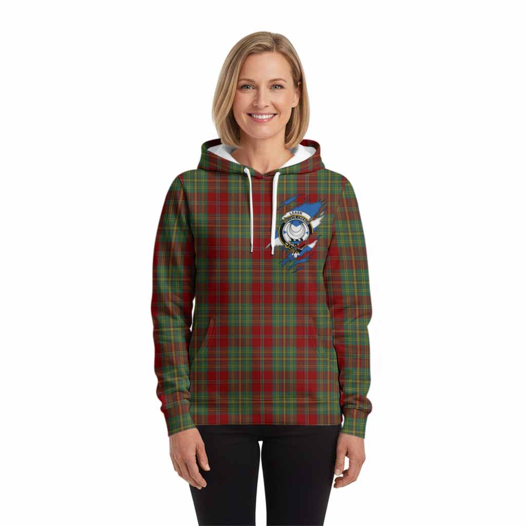 Leask Clan Crest In Me Tartan Hoodie Scotland Flag Style