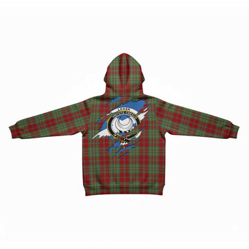 Leask Clan Crest In Me Tartan Kid Hoodie Scotland Flag Style