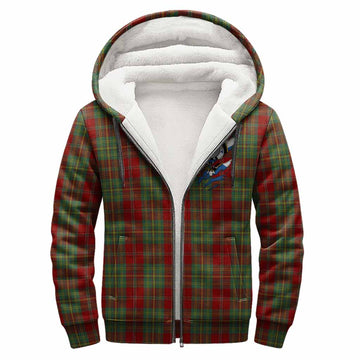 Leask Clan Crest In Me Tartan Sherpa Hoodie Scotland Flag Style