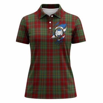 Leask Clan Crest In Me Tartan Women Polo Shirt Scotland Flag Style