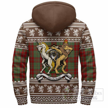 Leask Clan Tartan Crest Christmas Fleece Hoodie Coat of Arms Funny Style