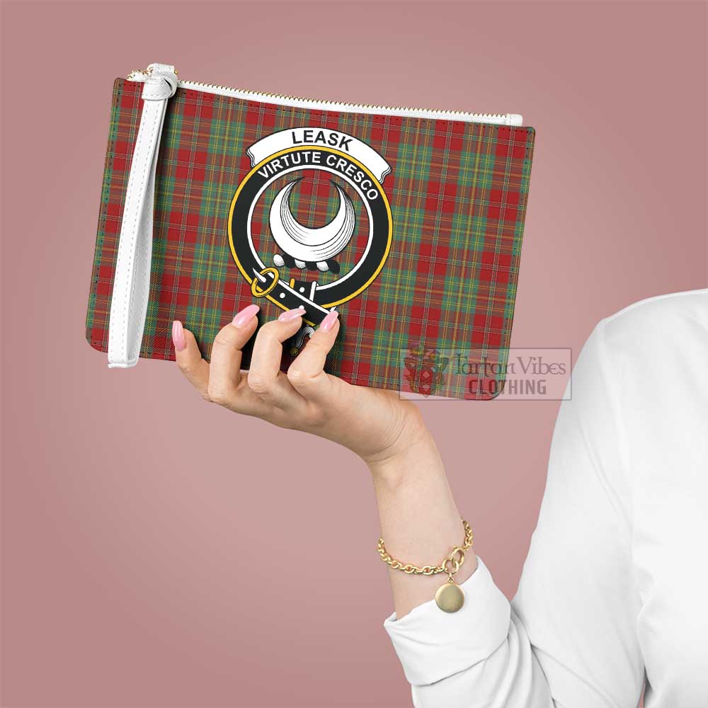 Tartan Vibes Clothing Leask Family Crest Tartan Clutch Bag