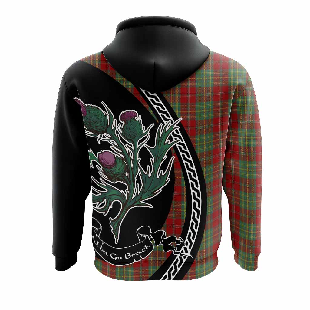 Leask Family Crest Tartan Hoodie Alba Thistle Inspired - Tartan Vibes Clothing
