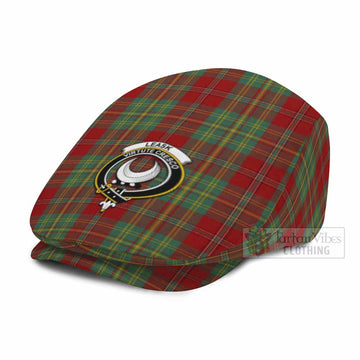 Leask Family Crest Tartan Jeff Cap, Tartan Flat Cap