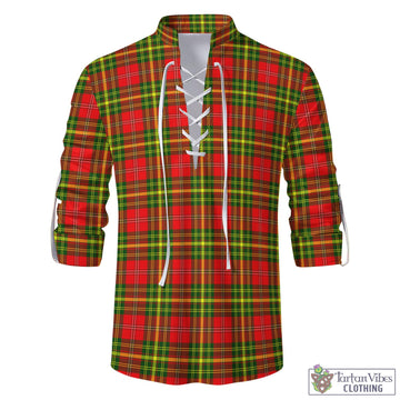 Leask Modern Tartan Men's Scottish Traditional Jacobite Ghillie Kilt Shirt