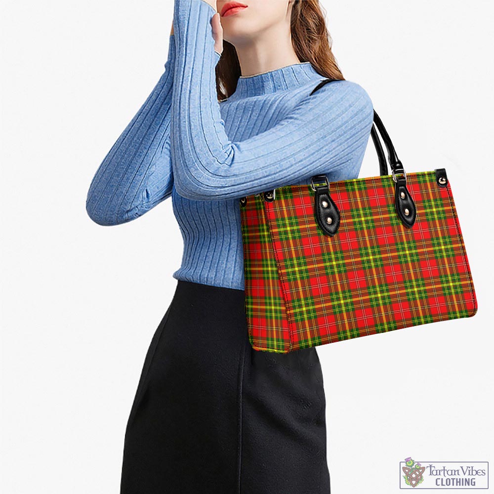 Tartan Vibes Clothing Leask Modern Tartan Luxury Leather Handbags
