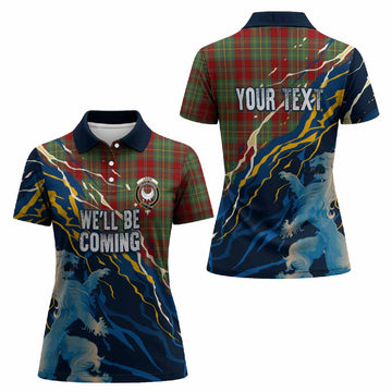 Leask Scotland Tartan Women Polo Shirt WC2026 Football - We'll Be Coming