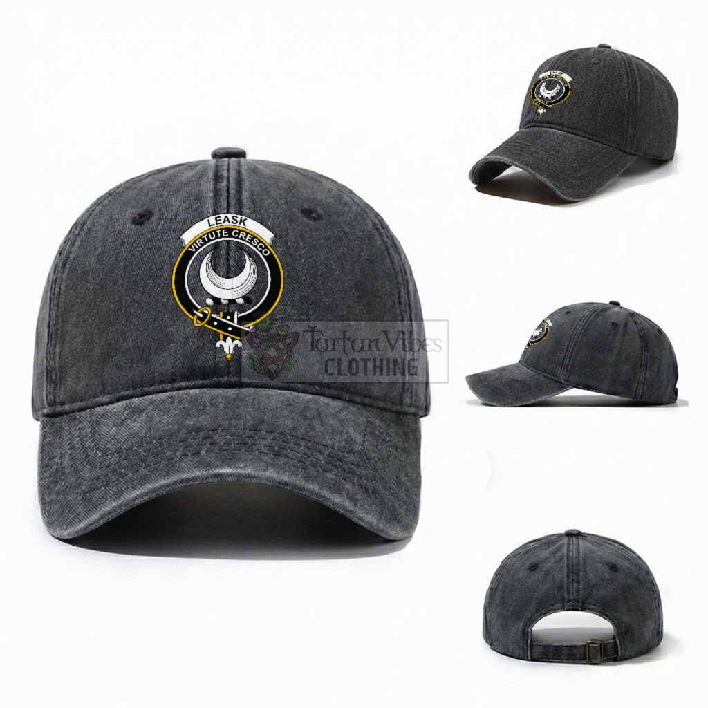 Leask Scottish Clan Crest Washed Baseball Cap