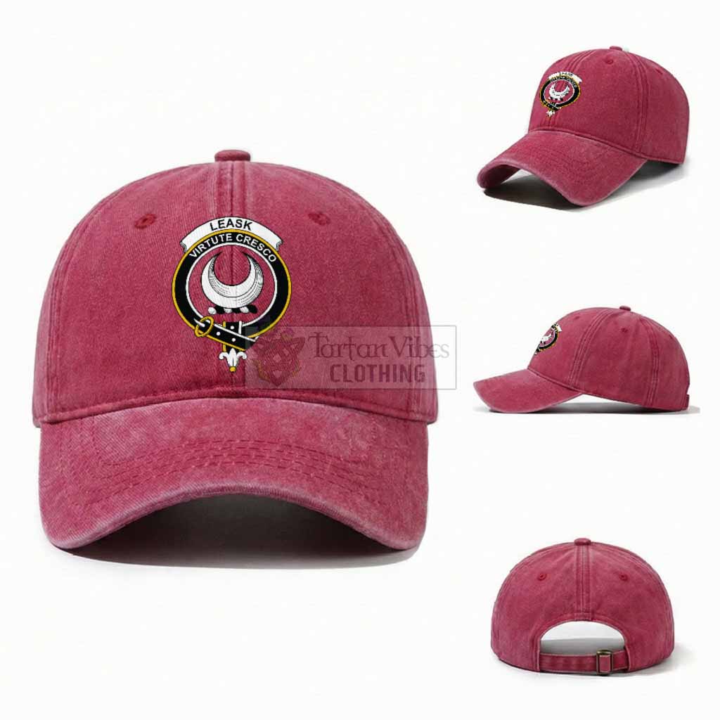 Leask Scottish Clan Crest Washed Baseball Cap