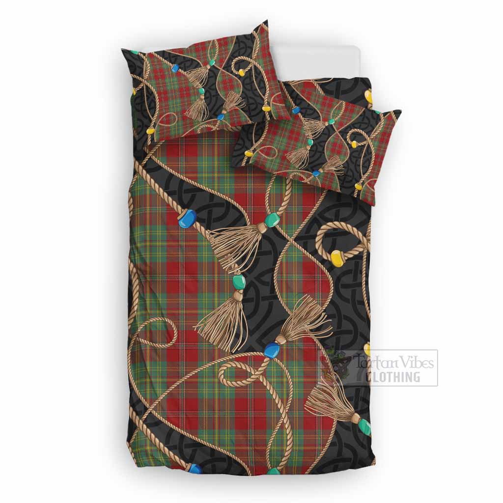 Leask Scottish Tartan Twisted Ropes Stylized Bedding Set UK Bedding Set UK Double 79*79 inch - Tartan Vibes Clothing