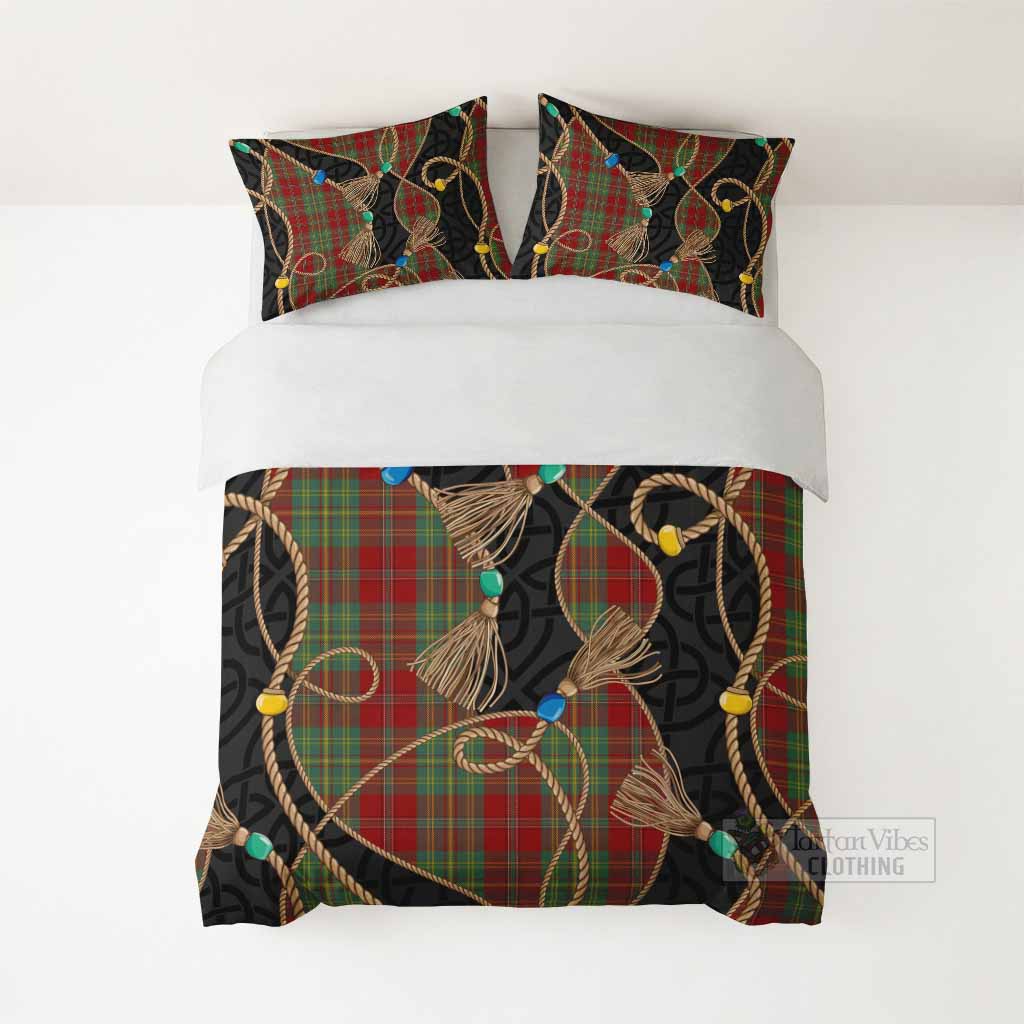 Leask Scottish Tartan Twisted Ropes Stylized Bedding Set - Tartan Vibes Clothing