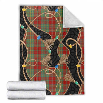 Leask Scottish Tartan Twisted Ropes Stylized Blanket X-Large 59 x 79 inches 150 x 200 cm - Tartan Vibes Clothing