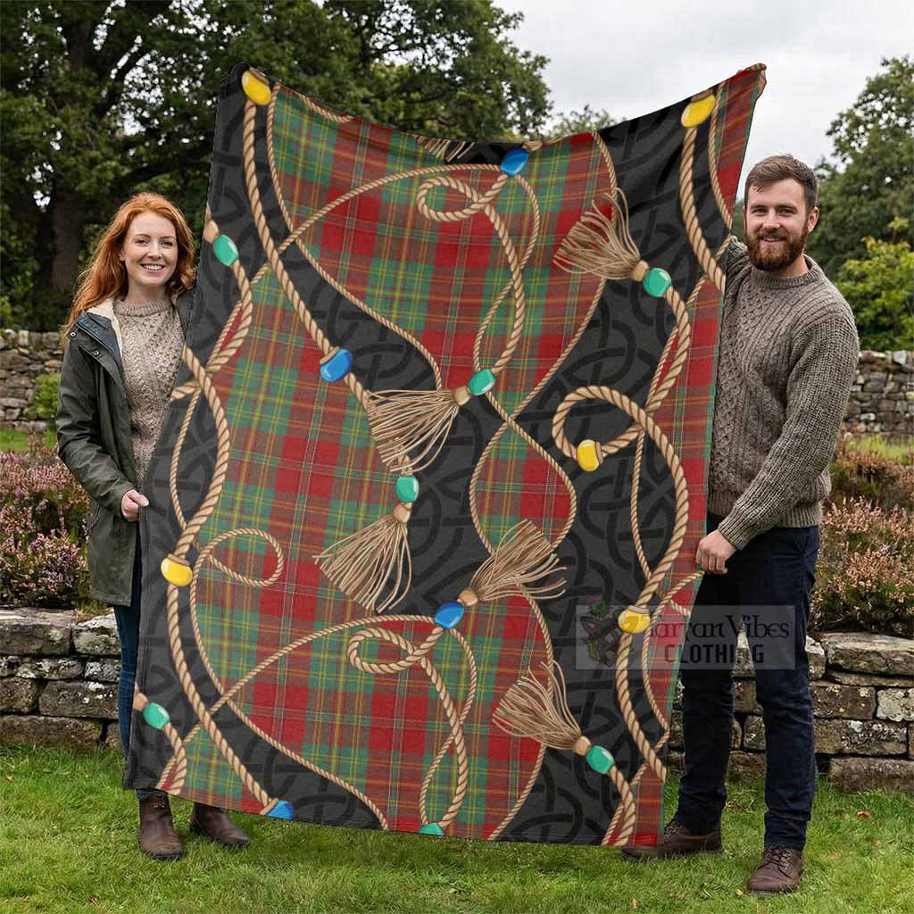 Leask Scottish Tartan Twisted Ropes Stylized Blanket - Tartan Vibes Clothing