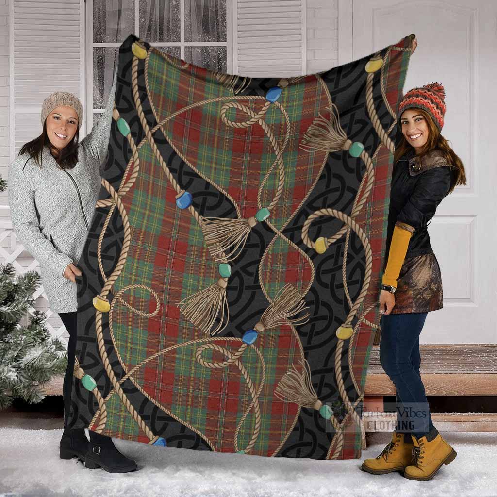 Leask Scottish Tartan Twisted Ropes Stylized Blanket - Tartan Vibes Clothing