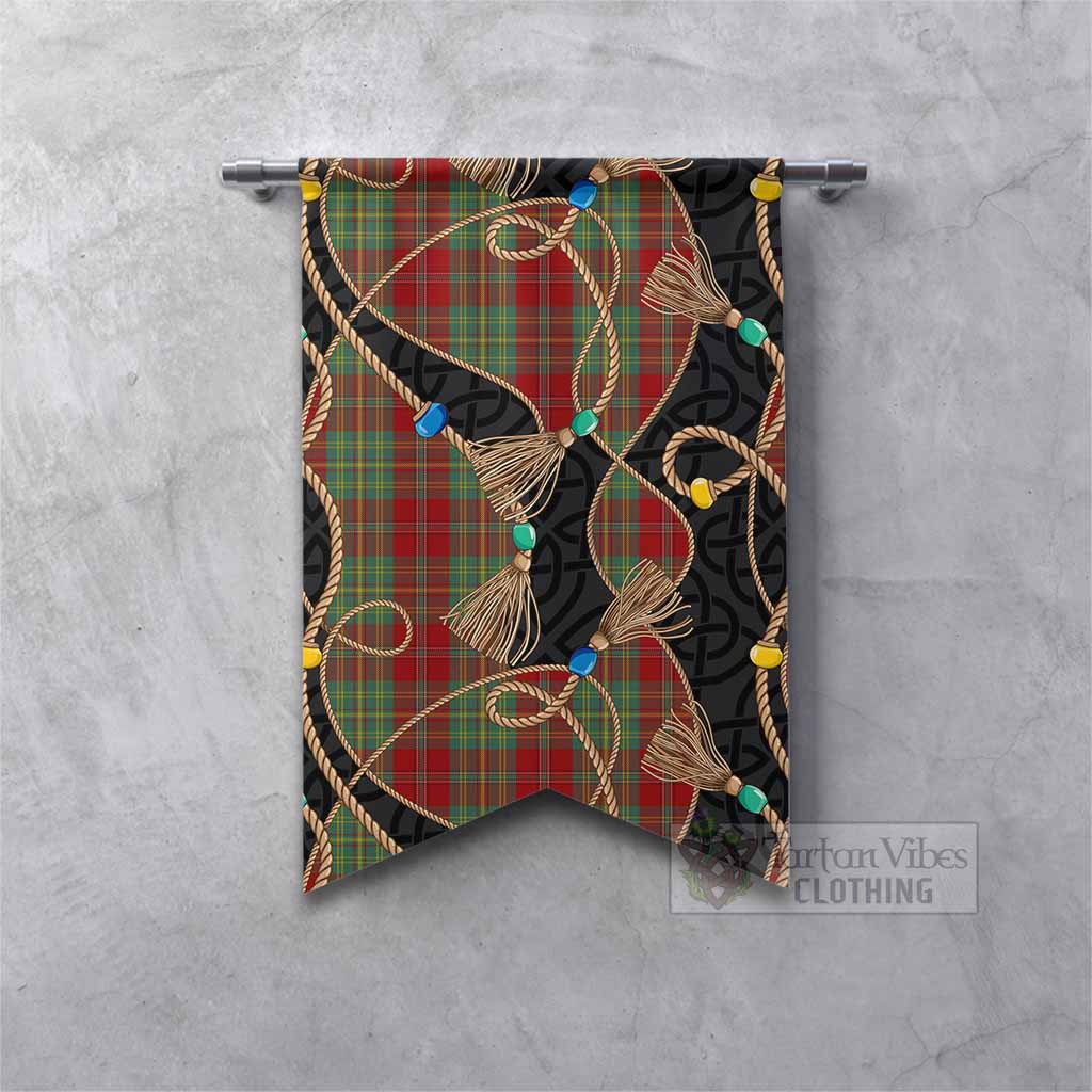 Leask Scottish Tartan Twisted Ropes Stylized Gonfalon Fishtail - Tartan Vibes Clothing
