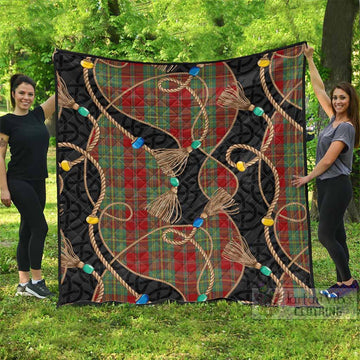 Leask Scottish Tartan Twisted Ropes Stylized Premium Quilt - Tartan Vibes Clothing