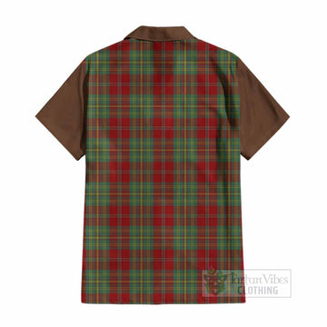 Leask Tartan Accent Cotton Hawaiian Shirt with Family Crest