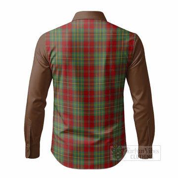 Leask Tartan Accent Long Sleeve Button Shirts with Family Crest