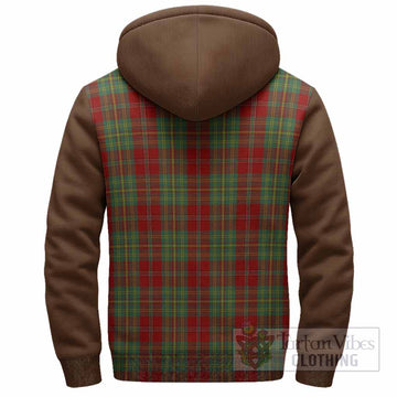 Leask Tartan Accent Sherpa Hoodie with Family Crest