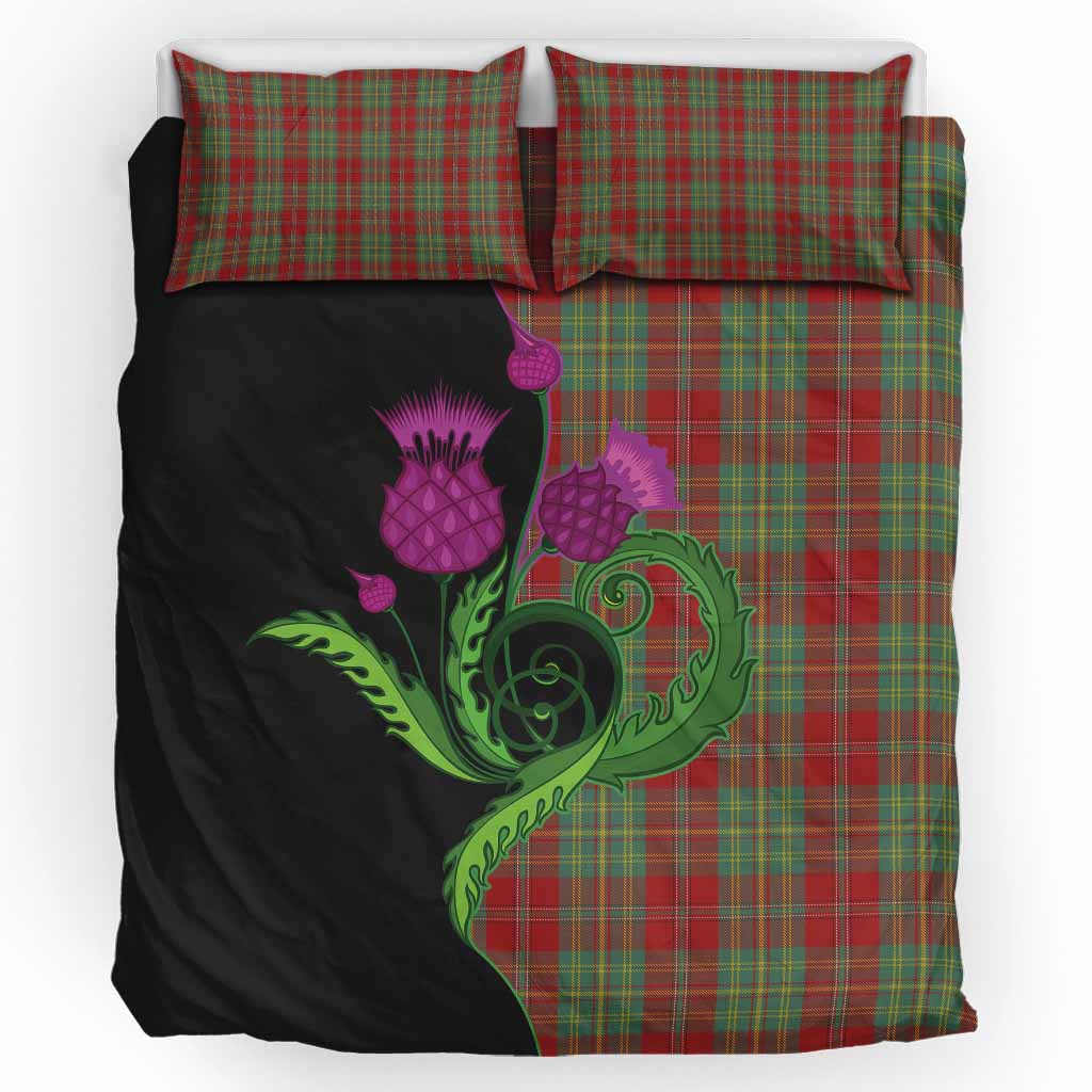 Leask Tartan Bedding Set Traditional Scottish Thistle UK Bedding Set UK King 91*87 inch - Tartan Vibes Clothing