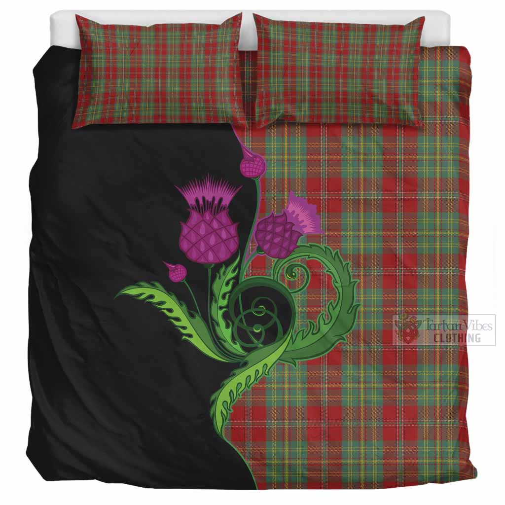 Leask Tartan Bedding Set Traditional Scottish Thistle UK Bedding Set UK Super King 104*94 inch - Tartan Vibes Clothing