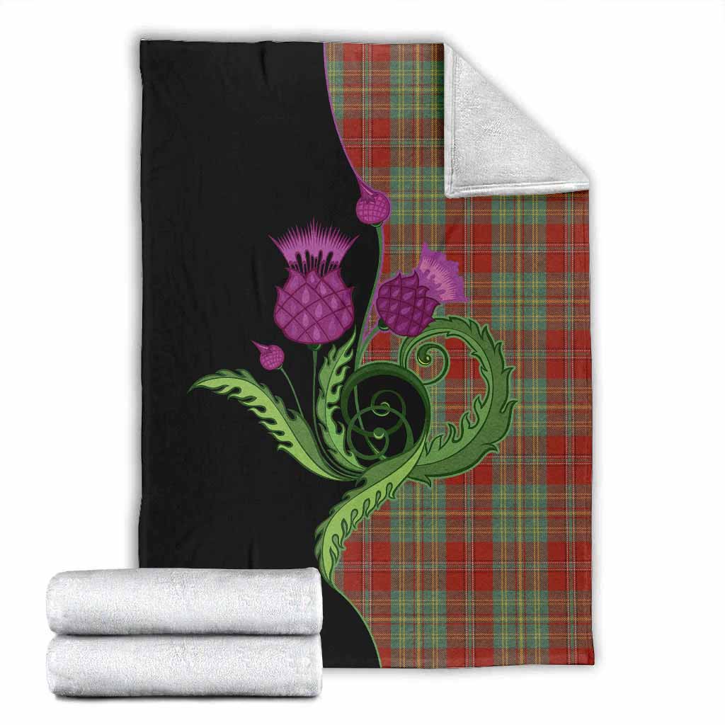 Leask Tartan Blanket Traditional Scottish Thistle X-Large 59 x 79 inches 150 x 200 cm - Tartan Vibes Clothing