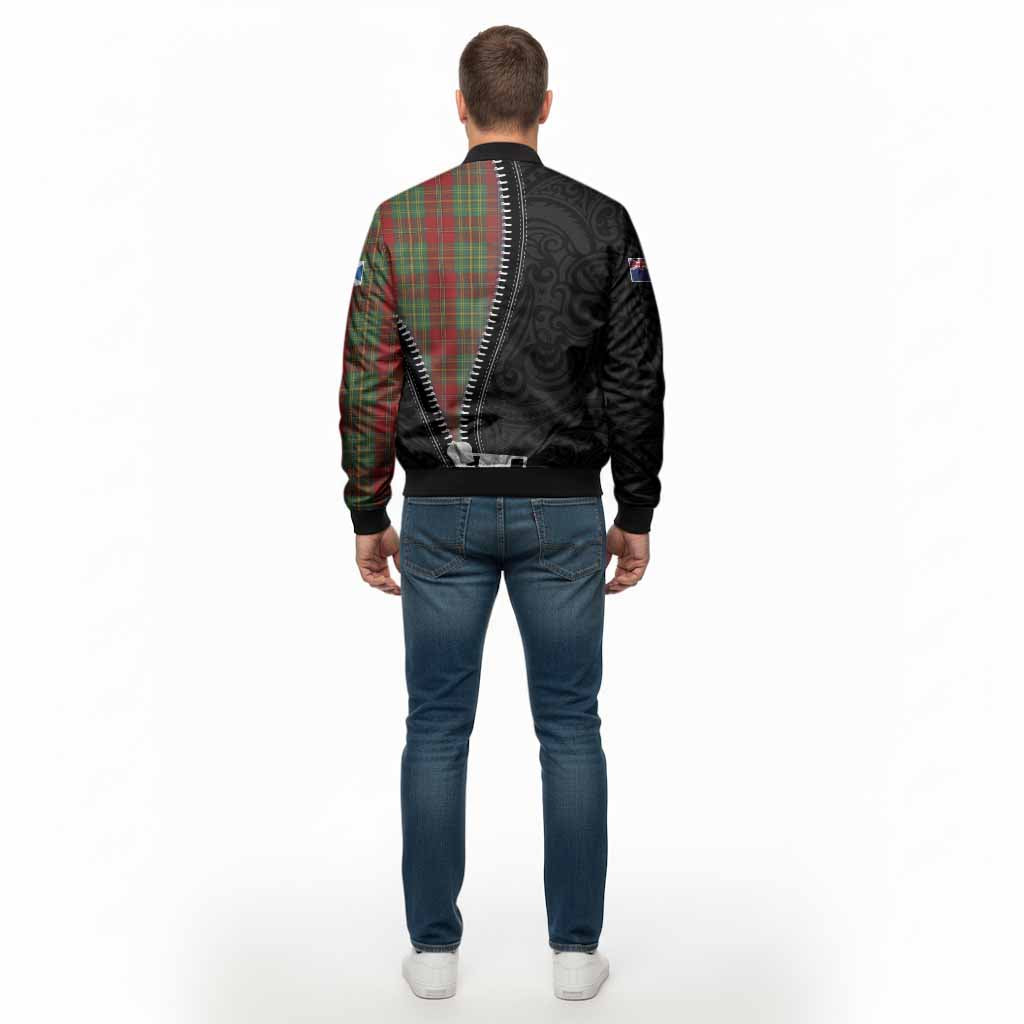 Leask Tartan Bomber Jacket New Zealand Pattern Unique Zipper Stylized