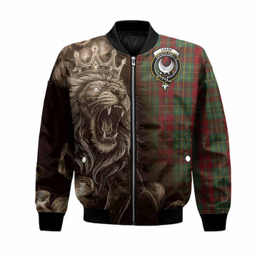 Leask Tartan Bomber Jacket Roaring Lion Heritage