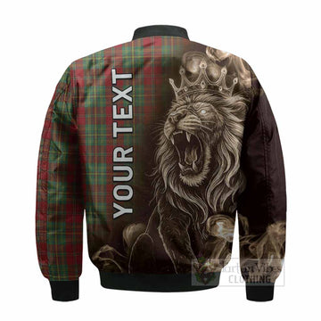 Leask Tartan Bomber Jacket Roaring Lion Heritage