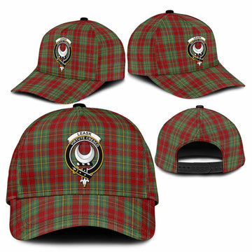 Leask Tartan Classic Cap with Family Crest