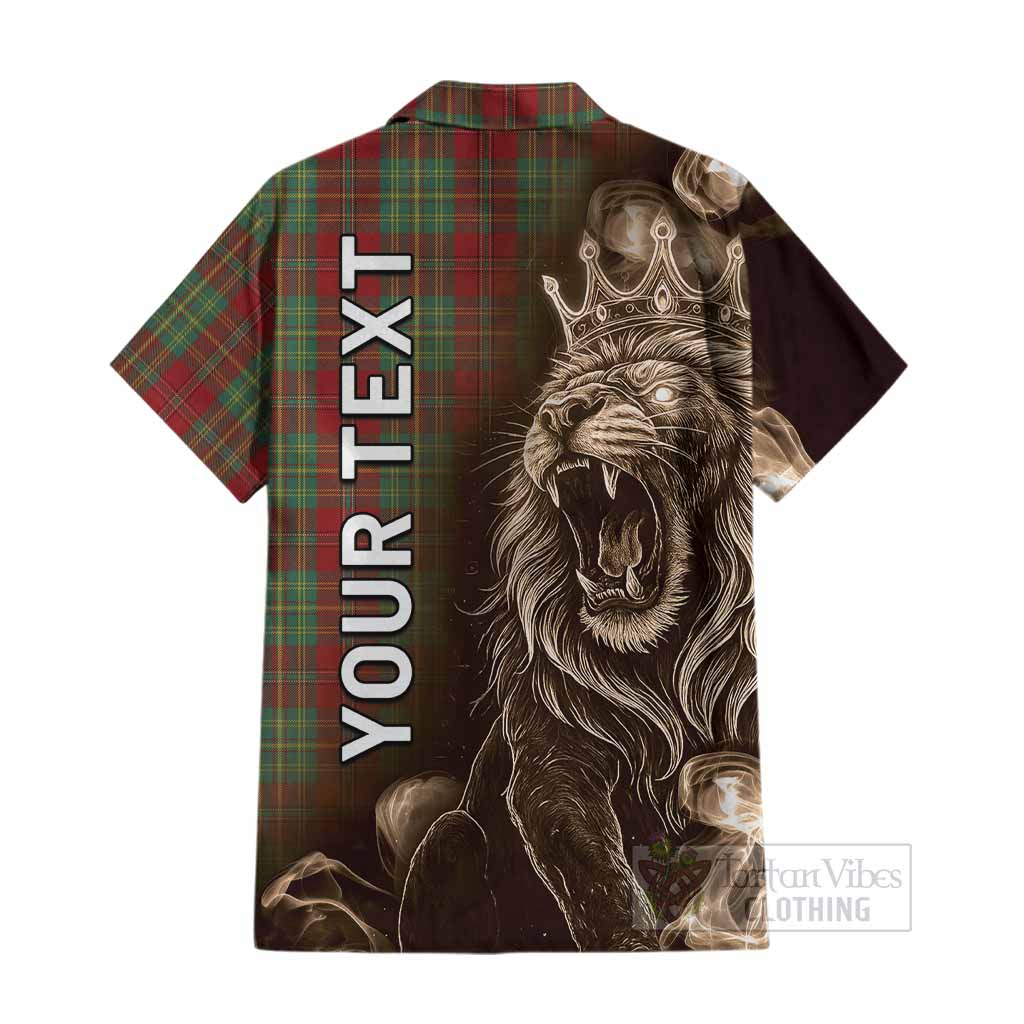 Leask Tartan Cotton Hawaiian Shirt Roaring Lion Heritage