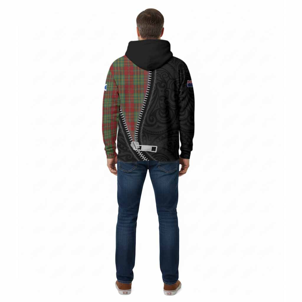Leask Tartan Cotton Hoodie New Zealand Pattern Unique Zipper Stylized