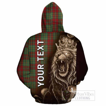 Leask Tartan Cotton Hoodie Roaring Lion Heritage