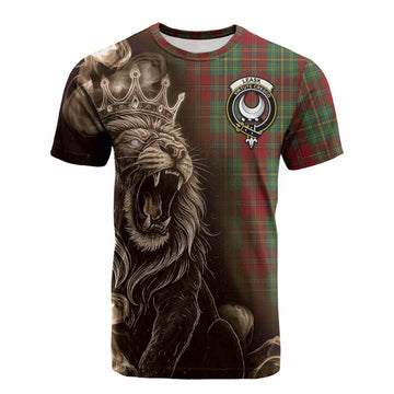 Leask Tartan Cotton T-shirt Roaring Lion Heritage