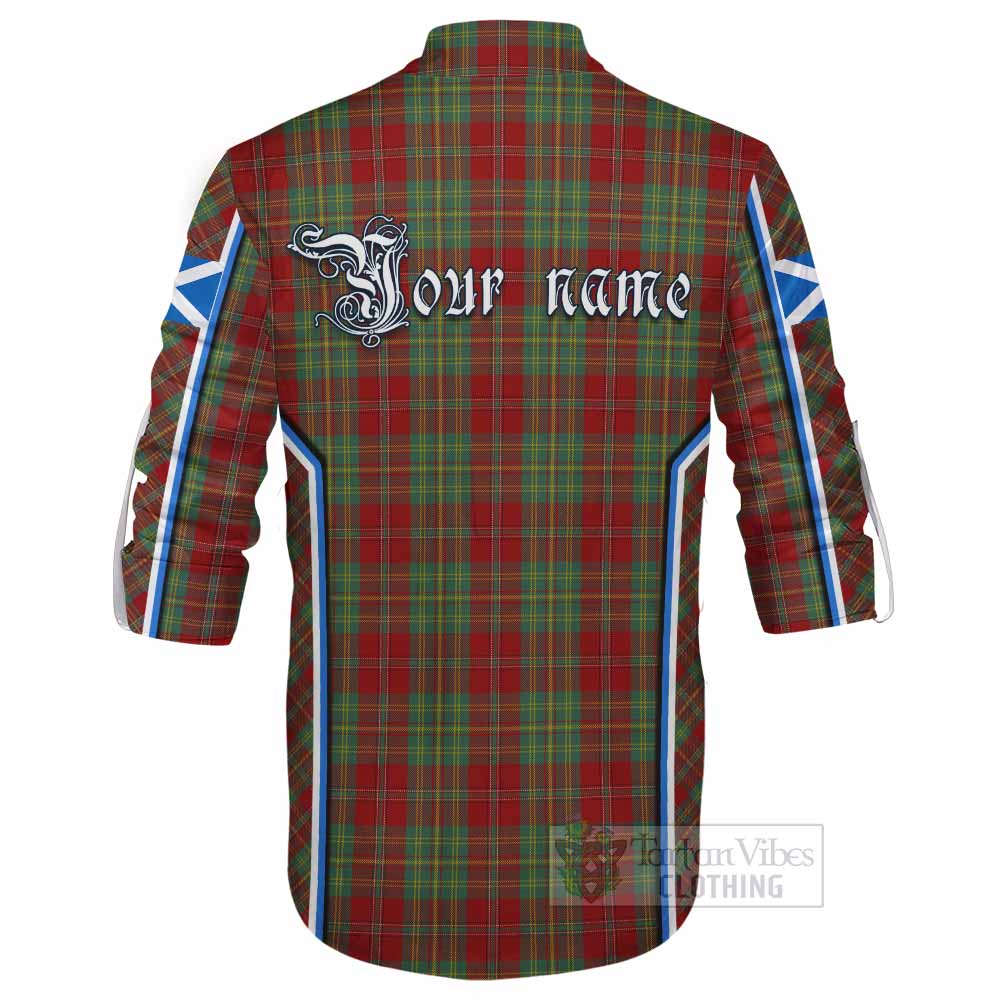 Leask Tartan Crest Ghillie Kilt Shirt Scotland Coat of Arm Flag Style - Tartan Vibes Clothing