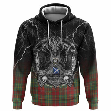Leask Tartan Crest Hoodie Celtic Odin's Raven Legacy